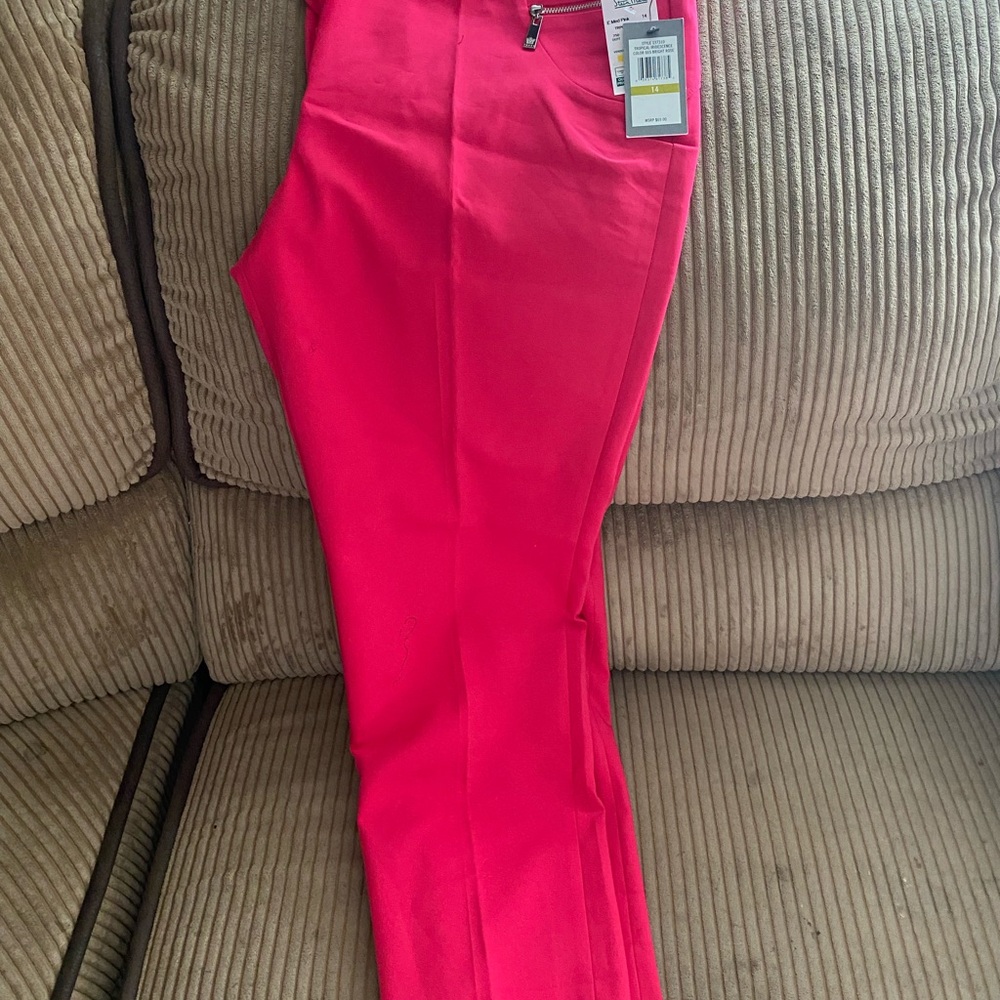 Chaus Pink Ankle Cropped Pants